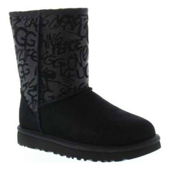 UGG Classic Short Sparkle Graffiti- 	1107035/BLK - Picture 1 of 1